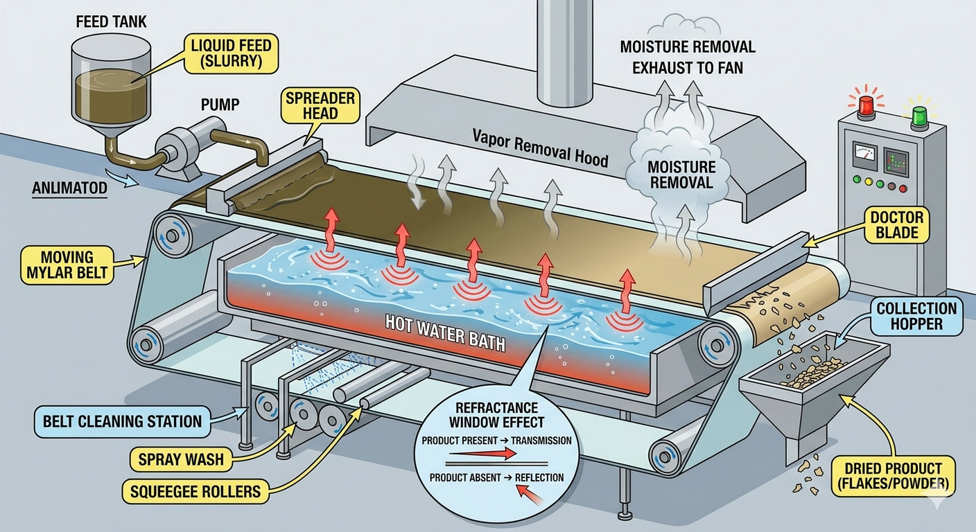 Continuous Thin Film Dryer for High-Viscosity Materials